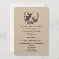 Mariage de cerf rustique - Floral violet