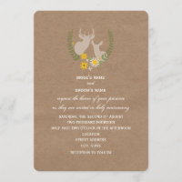 Mariage de cerfs Fleurs sauvages inspiré par le pa