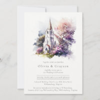 Mariage de chapelle en aquarelle rustique