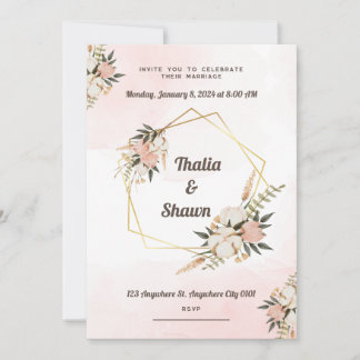 Invitation Mariage de charme rustique