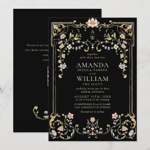 Invitation Mariage de charpente florale de Grace Orné Victori