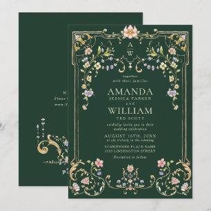 Invitation Mariage de charpente florale de Grace Orné Victori