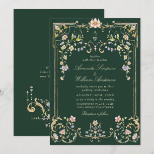Invitation Mariage de charpente florale de Grace Orné Victori