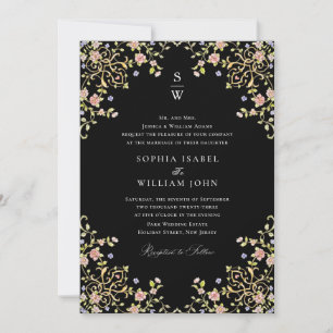 Invitation Mariage de charpente florale de Grace Orné Victori
