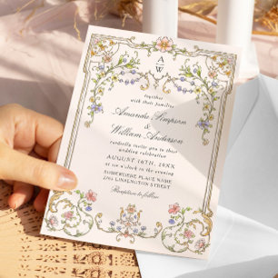 Invitation Mariage de charpente florale de Grace Orné Victori
