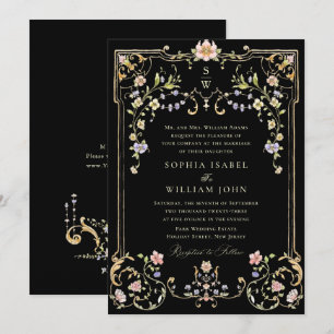 Invitation Mariage de charpente florale de Grace Orné Victori