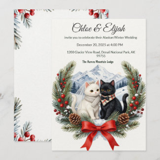 Invitation Mariage de chat alaskain DIY