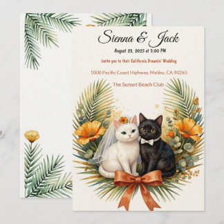 Invitation Mariage de chats californiens