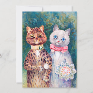 Invitation Mariage de chats, Mariage, Mariée, Louis Wain
