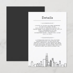 Invitation Mariage de Chicago   Détails de l'invité