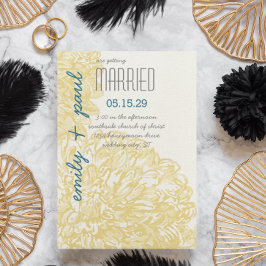 Invitation Mariage de chrysanthumum jaune