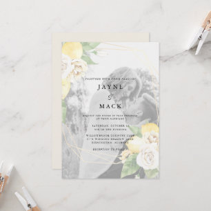 Invitation Mariage de citrons photo muet moderne