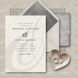 Invitation Mariage de code QR du script d'esperluette de cham