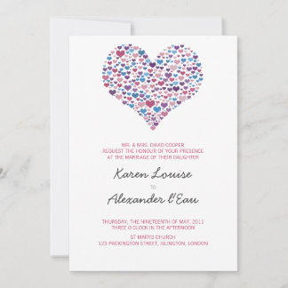 Invitation Mariage de coeur doux