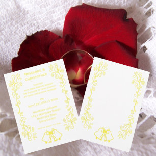 Invitation Mariage de conception de charpente citron