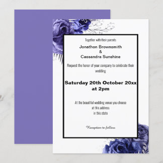 Invitation Mariage DE CONCEPTION FLORALE ÉLÉGANT