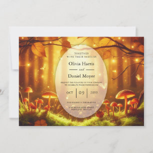 Invitation Mariage de conte de fées dans une forêt d'ambre ma