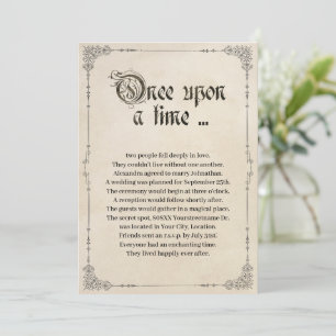 Invitation Mariage de Conte de Fées Il était une Fois