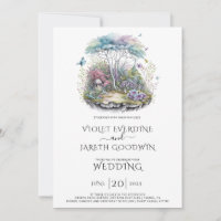 Mariage de conte de la forêt magique enchantée