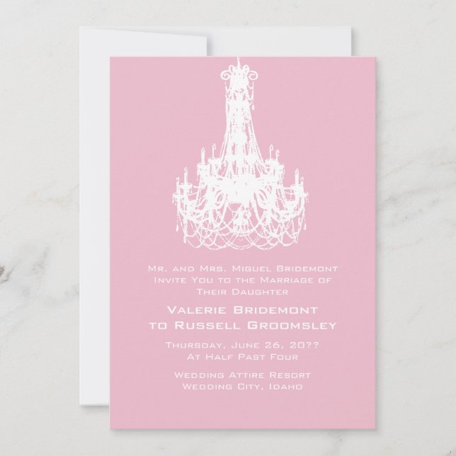 Invitation Mariage de coordination Cameo Pink (Devant)
