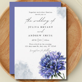 Invitation Mariage de cornflower aquarelle