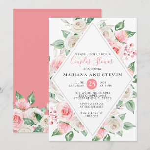 Invitation Mariage de Couple Fleurs de Pêche