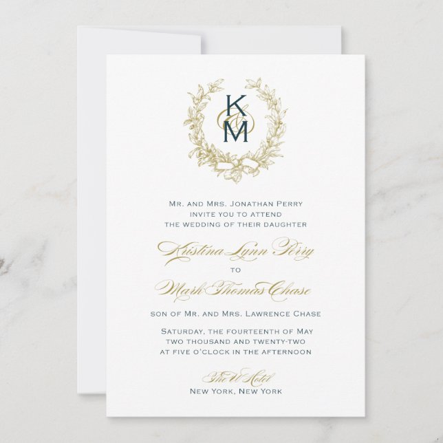 Invitation Mariage de couronne (Devant)