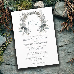 Invitation Mariage de couronne Mariage Monogramme