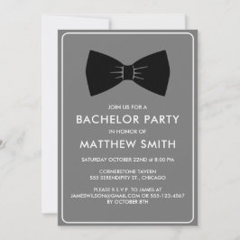 Invitation Mariage de Cravate de la  de Bachelor Party Black 