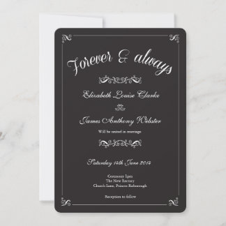 Invitation Mariage de Cravate noir