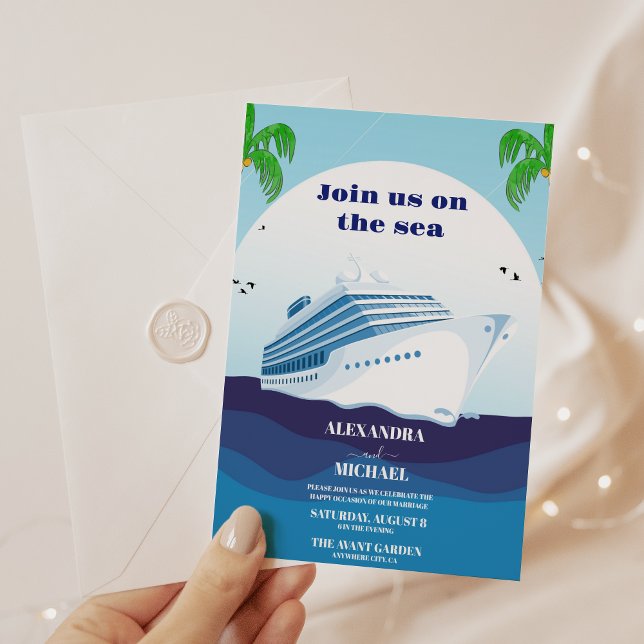 Invitation Mariage de croisière Tropical Beach (Créateur téléchargé)