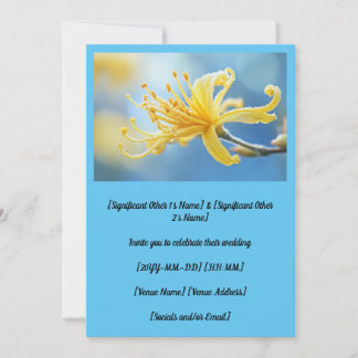 Invitation Mariage de cuisine jaune