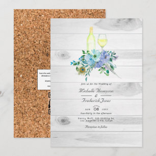 Invitation Mariage de dégustation de vin avec code QR RSVP Bo