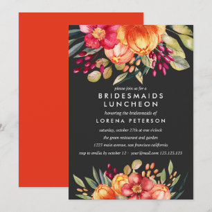 Invitation Mariage de déjeuner des femmes d'honneur à la Fleu