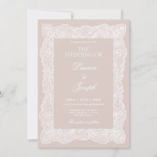 Invitation Mariage de dentelle
