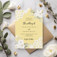 Mariage de dentelle jaune crème à beurre