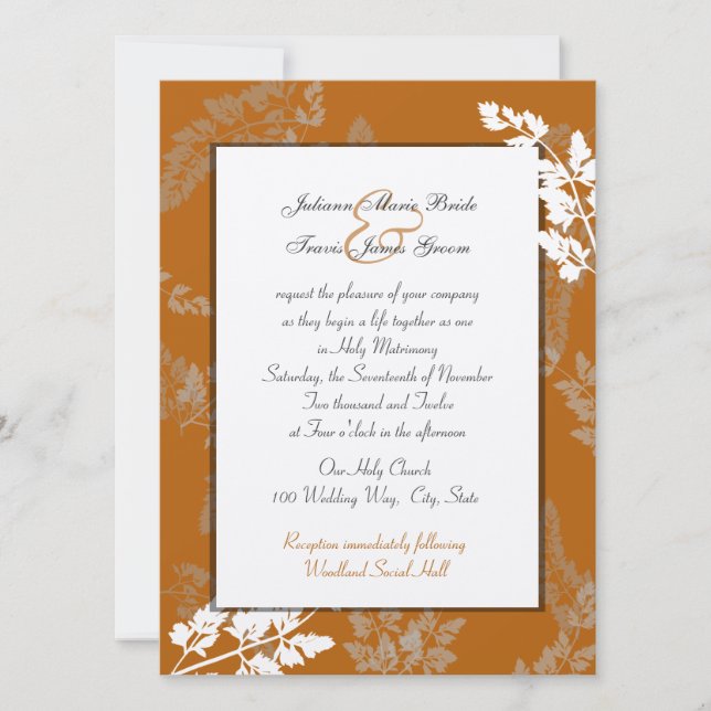 Invitation Mariage de dentelle russe (Devant)