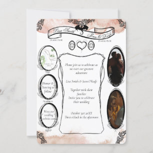 Invitation Mariage de dés d'Imaginaire de table Blush D20 RPG