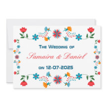 Mariage de design floral brodé