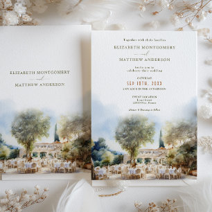 Invitation Mariage de destination à la Riviera française aqua