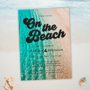 Invitation Mariage de Destination Cool Audacieux sur la Côte