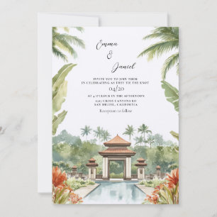 Invitation Mariage de destination de paysage à Bali