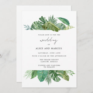 Invitation Mariage de destination de plage tropicale