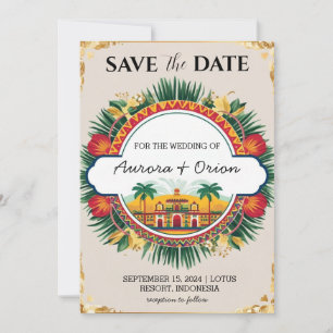 Invitation mariage de destination mexique enregistrer les dat