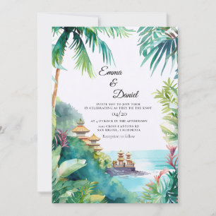 Invitation Mariage de destination paysage de Bali