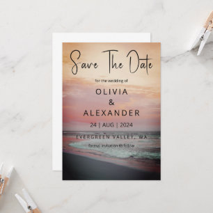 Invitation mariage de destination plage tropicale enregistrer