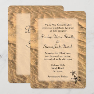 Invitation Mariage de destination Starfish Beach
