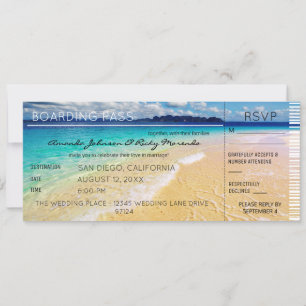 Invitation Mariage de destination sur la plage RSVP 2