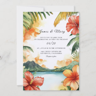 Invitation Mariage de destination sur l'île de Fidji