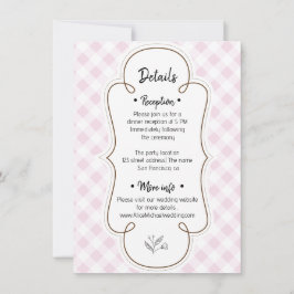 Invitation mariage de détails chic